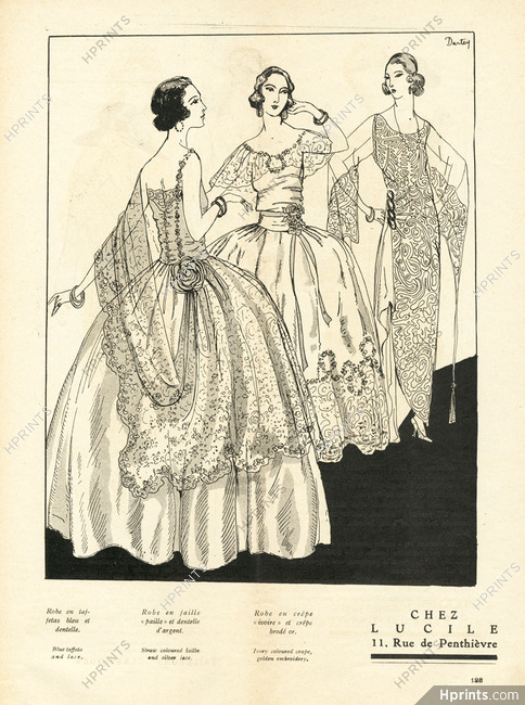Lucile 1923 Evening Gown, Dartey