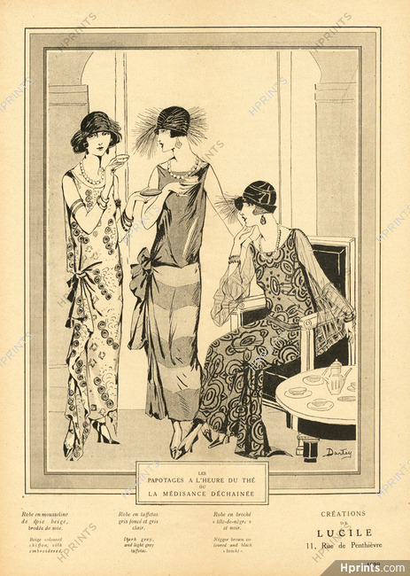 Lucile 1923 "Tea Time" Evening Gown, Dartey