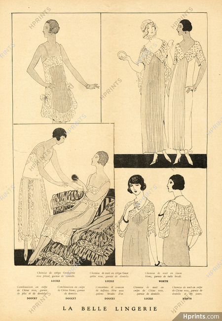 Lucile, Doucet, Worth 1924 "La Belle Lingerie" Nightgown