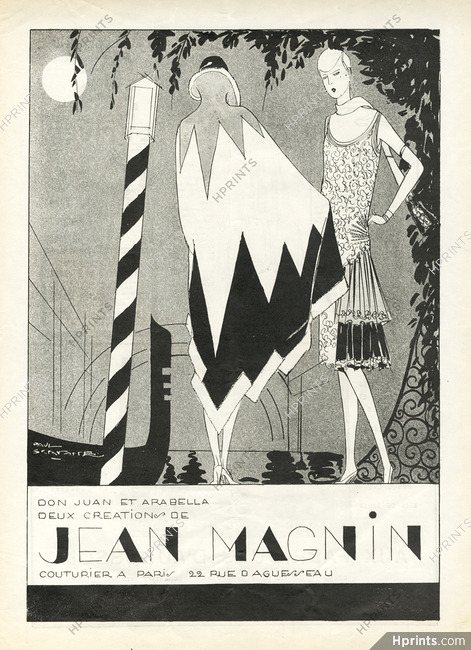 Jean Magnin 1926 Evening Cape, Dinner Dress, Paul Scavone