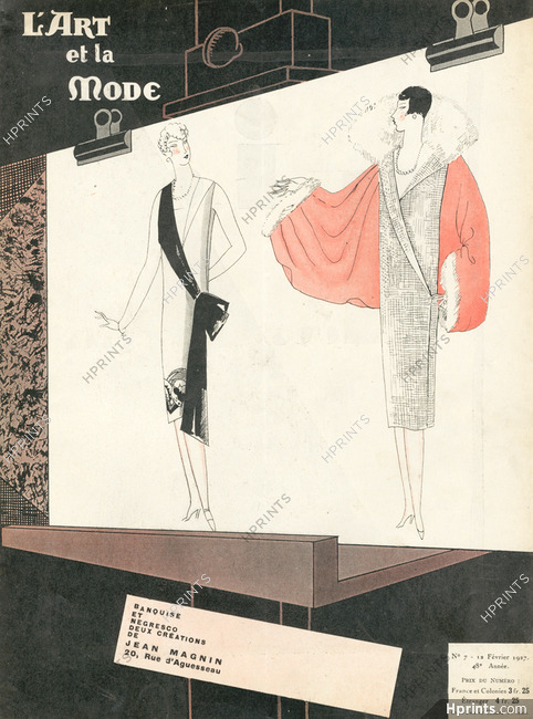Jean Magnin 1927 Dinner Dress, Evening Coat