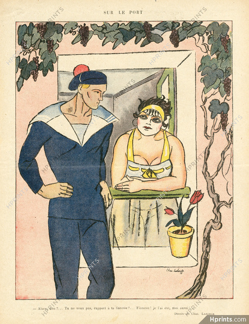 Chas Laborde 1919 "Sur le Port", Sailor, Prostitution