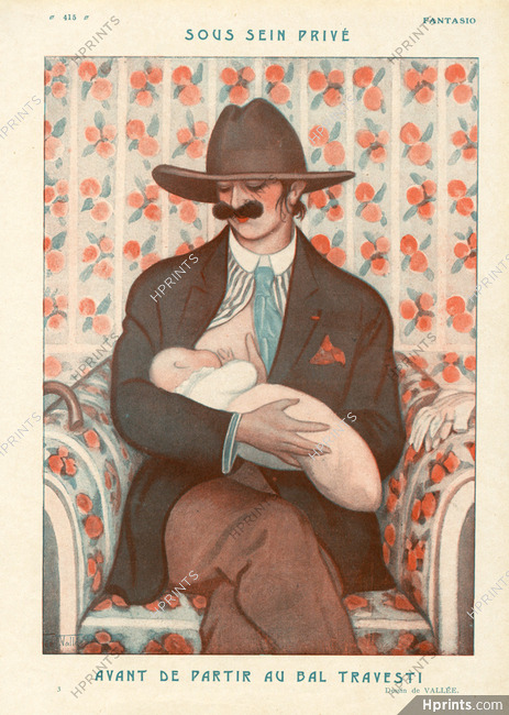 Sous Sein Privé, 1924 - Armand Vallée Maternity, Transvestite Costume