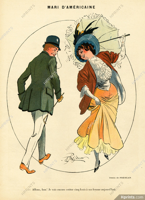 René Préjelan 1908 "Mari d'Américaine", Elegant