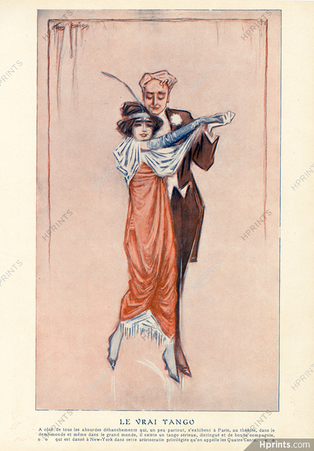 Fred Lewis 1913 "Le Vrai Tango" The Real Tango Dance, New York, Aristocratie "Les Quatre Cents"