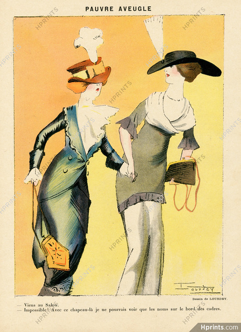 Lourdey 1912 "Pauvre Aveugle" The new fashion hats