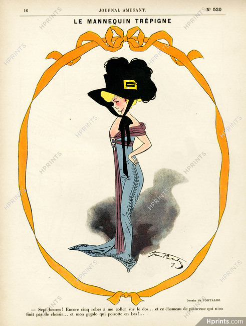 Portalez 1909 "Le Mannequin Trépigne" Fashion Model