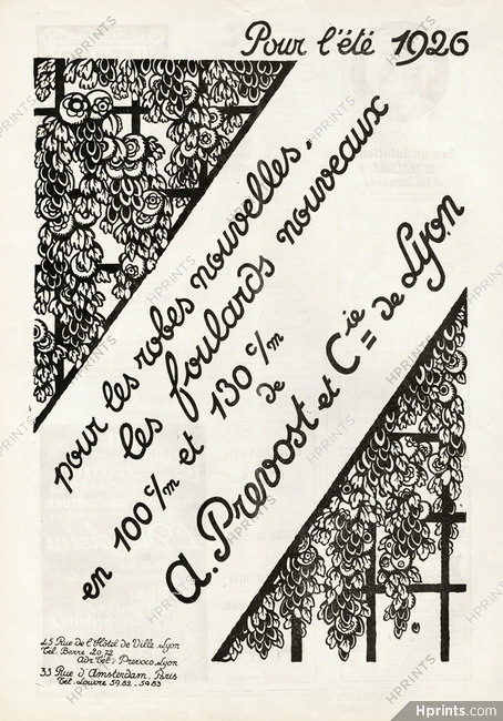 A. Prevost & Cie De Lyon 1926