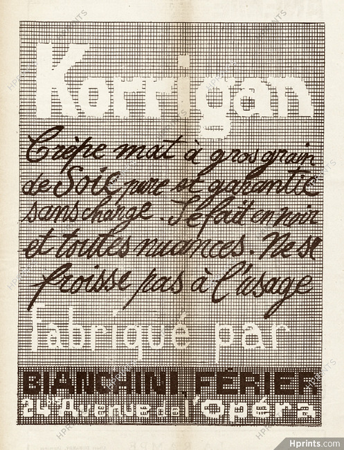 Bianchini Férier 1922 "Korrigan", Raoul Dufy