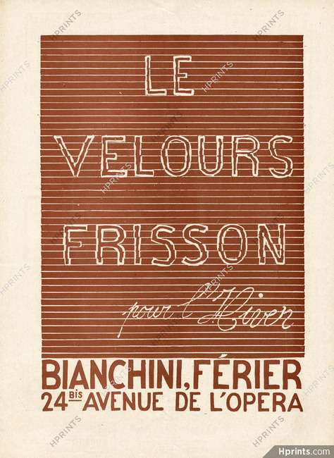 Bianchini Férier 1925 Velours "Frisson", Raoul Dufy