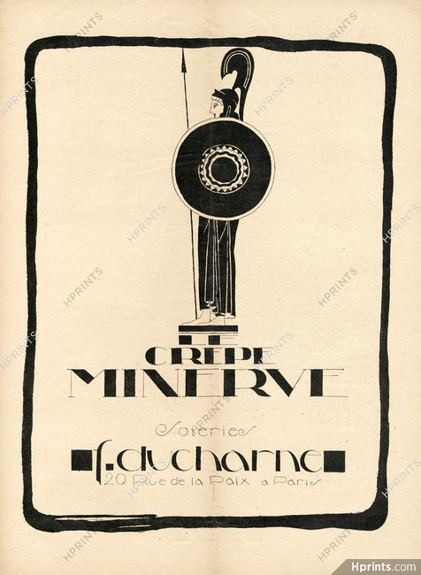 Ducharne 1923 Crêpe "Minerve" Mythologie