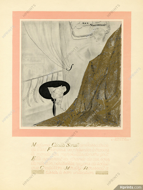 Chatillon Mouly Roussel 1930 Cécile Sorel, Jean Marie Nogues