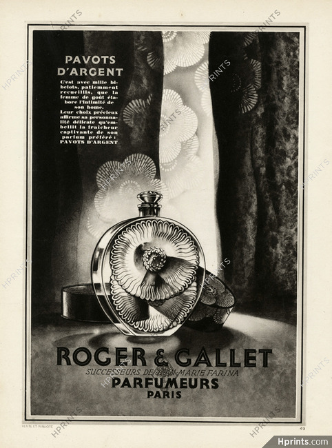 Roger & Gallet (Perfumes) 1928 Pavots D'argent