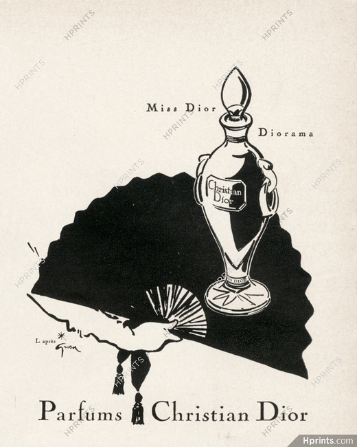 Christian Dior (Perfumes) 1955 Miss Dior, Diorama, René Gruau