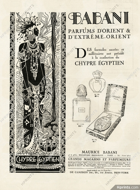 Babani (Perfumes) 1925 "Chypre Egyptien"