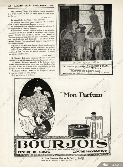 Bourjois (Perfumes & Cosmetics) 1927 Mon Parfum, Carnival Disguise
