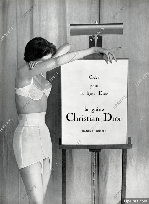 Christian Dior (Lingerie) 1955 Garter Belts, Brassiere, Photo Marai Marforen