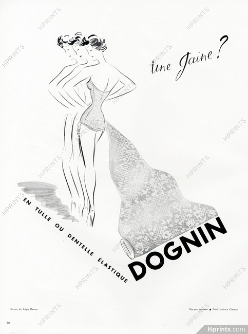 Dognin (Fabric) 1953 Régis Manset, Corselette