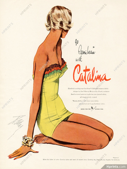 Catalina (Swimwear) 1950 Designer Jim Tillett of Mexico City, Tod Draz