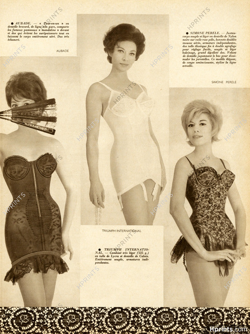 1952 womens Flexees Corsees lace girdle bra vintage fashion ad