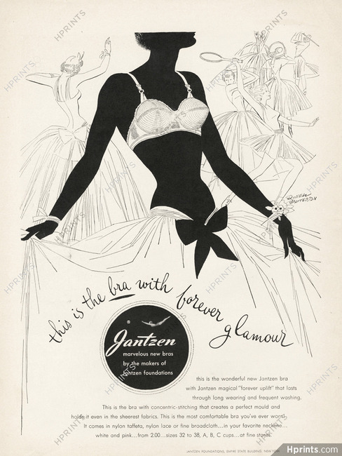 Jantzen (Lingerie) 1950 Brassiere, Patterson