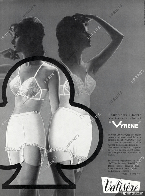 Warner’s stretch bra print ad 1963 orig vintage 1960s retro art fashion  model