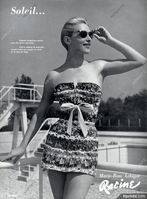 Marie-Rose Lebigot 1953 Beachwear, Racine, Photo Seeberger