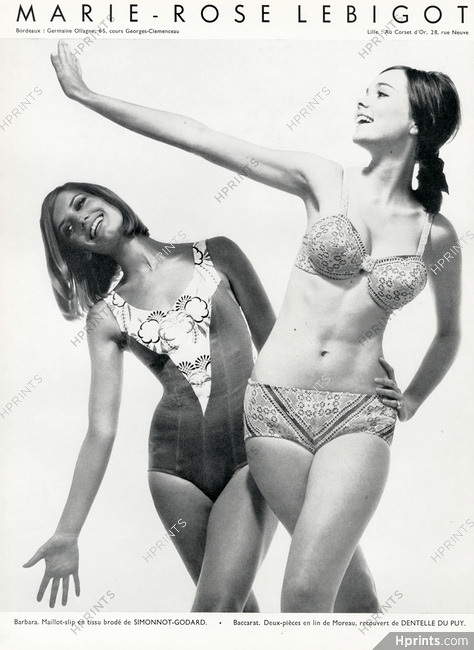 Marie-Rose Lebigot 1964 Swimwear, Simonnot-Godard (Fabric), Photo J.l Guégan