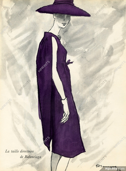 Balenciaga 1958 Taille Directoire, Summer Dress, Pierre Mourgue