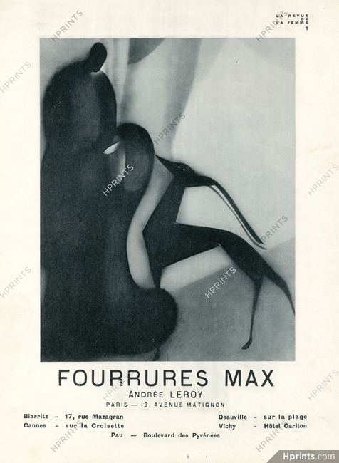 Fourrures Max 1930 Art Deco