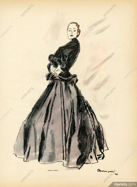 Maggy Rouff 1946 Evening Gown, Pierre Mourgue