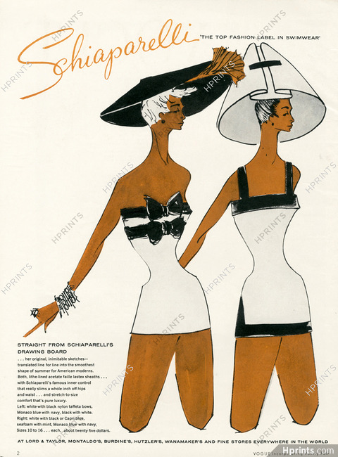 Schiaparelli (Swimwear) 1956 Serge Matta