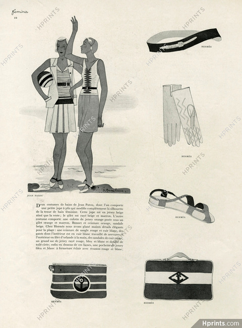 Hermes (Handbag, Belt, Shoes, Gloves) 1931 Jean Patou