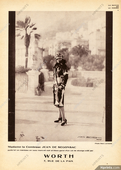 Worth 1927 Madame La Comtesse Jean De Segonsac, Fur Coat, Photo Marc Lenoir