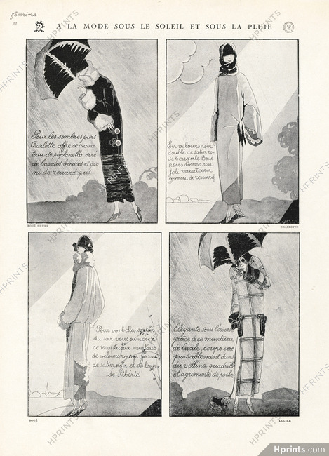 Boué Soeurs, Lucile - Lady Duff Gordon 1924 Raincoats
