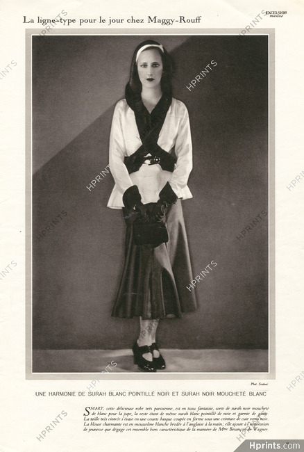 Maggy Rouff 1931 Dress & White Blouse, Surah, Photo Egidio Scaioni