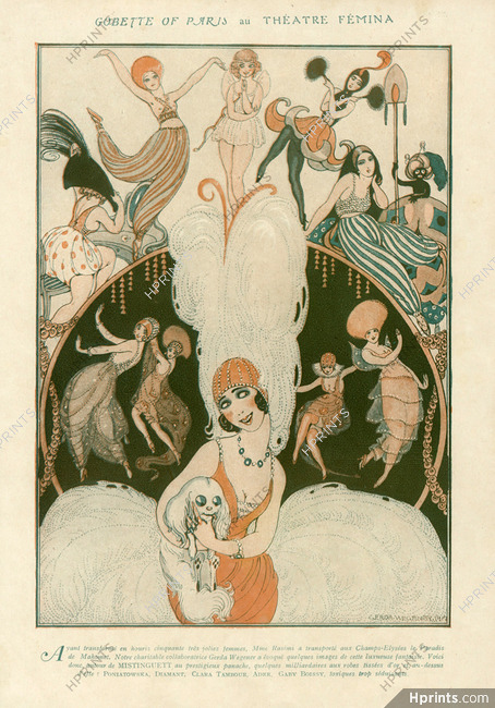 Gerda Wegener 1917 "Gobette of Paris" Mistinguett, Mrs Rasimi Music hall Champs Elysées, Oriental Costumes