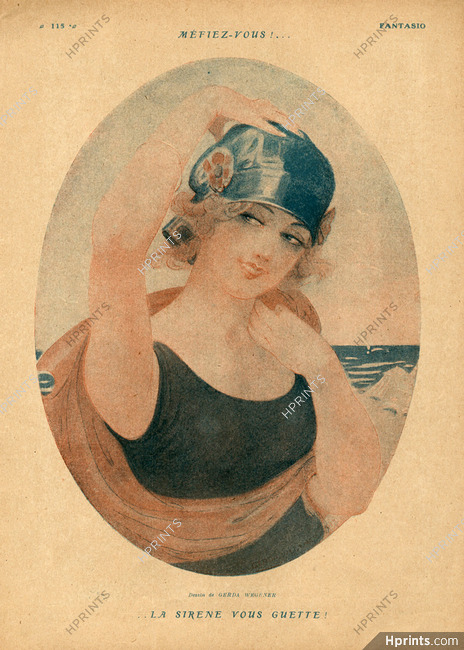 La sirène vous guette !, 1917 - Gerda Wegener Bathing beauty