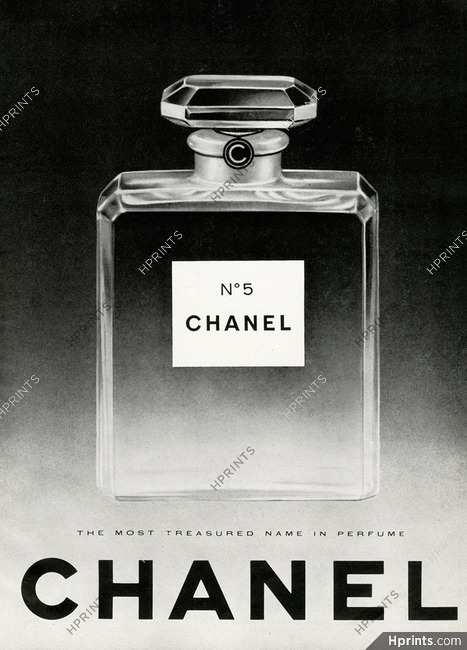 Chanel (Perfumes) 1960 Numéro 5 "The Most Treasured name in Perfume"