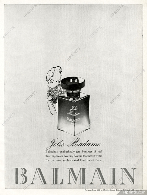 Pierre Balmain (Perfumes) 1960 Jolie Madame