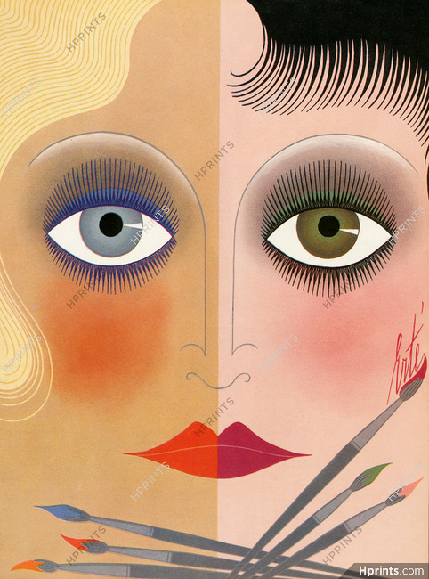 Erté 1968 "The Janus Face of Spring by Erté", Make Up