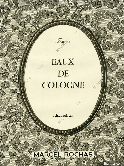 Marcel Rochas (Perfumes) 1959 Femme, Eau de Cologne, Moustache