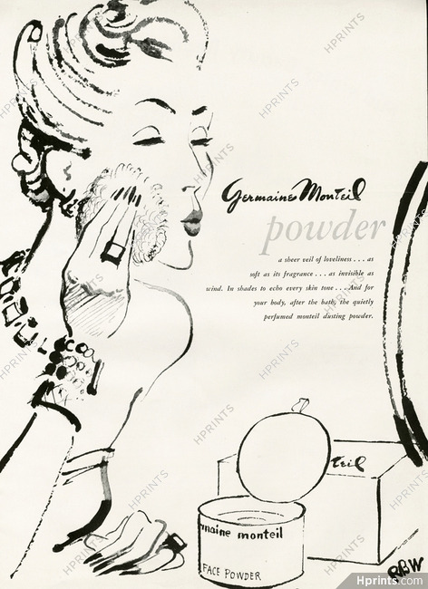 Germaine Monteil (Cosmetics) 1942 Powder, René Bouët-Willaumez