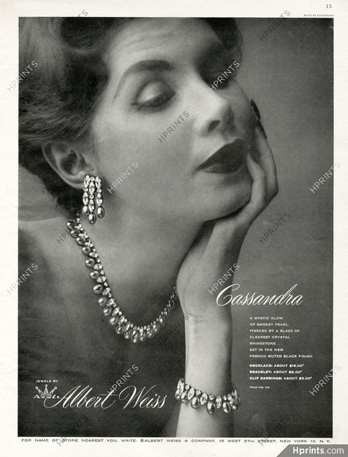 Albert Weiss 1954 Necklace, Bracelet, Clip earrings