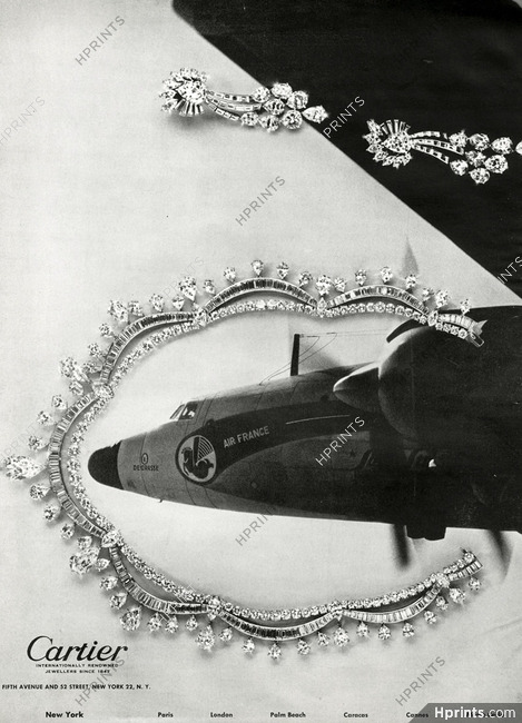 Cartier 1958 Necklace, Earrings, Air France