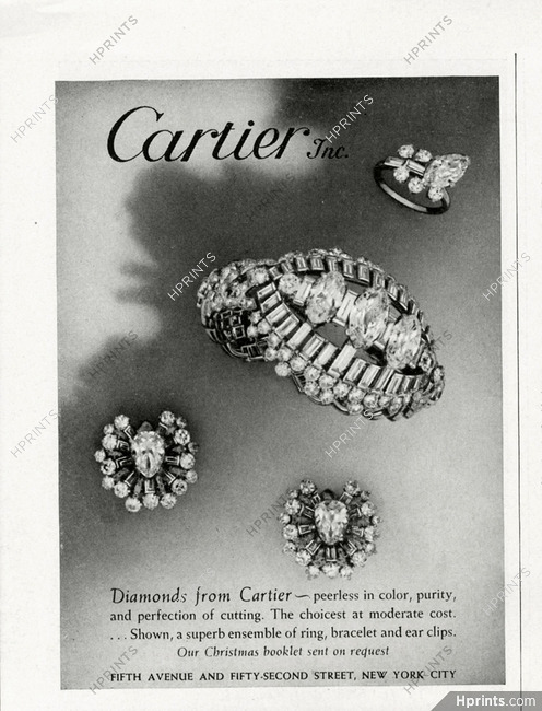 Cartier 1941 Ensemble of ring, bracelet and ear clips