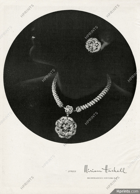 Miriam Haskell 1948 Necklace, Earrings