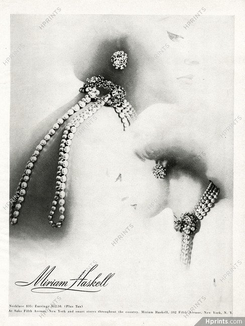 Miriam Haskell 1954 Necklace, Earrings