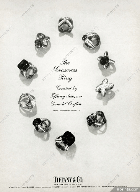 Tiffany & Co. (High Jewelry) 1970 The Crisscross Ring, created by Tiffany designer Donald Claflin