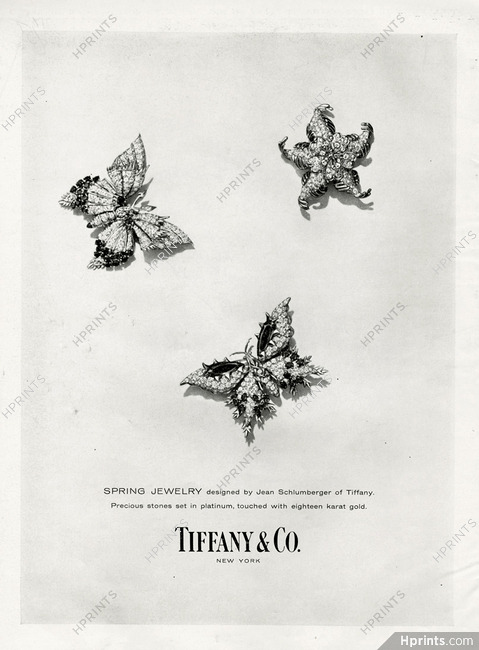 Tiffany & Co. (High Jewelry) 1958 Designer Jean Schlumberger, Butterfly, Flowers